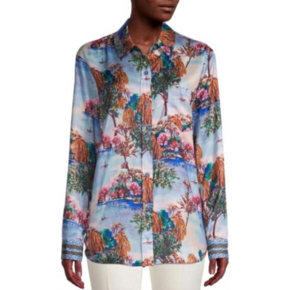 Le Superbe Mr. Duquette Printed Shirt $345 NEW Women’s Size 0 - Picture 1 of 9